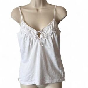 Vintage Y2K Gap White Babydoll Cami Top, Women's Size S